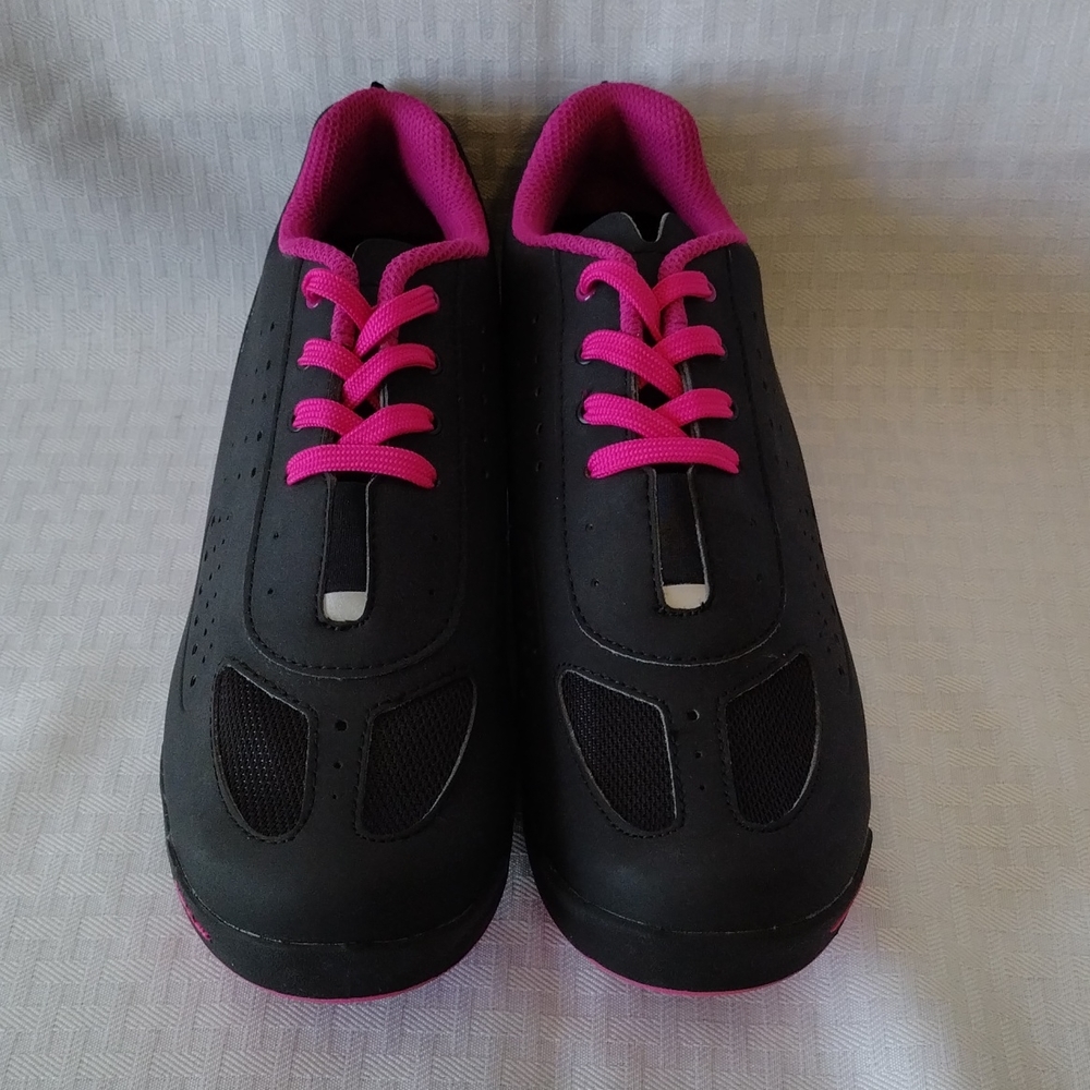 Garneau Tflex women's cycling shoes black pink size 9 NWOB New